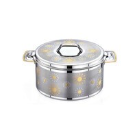 Arshia Stainless Steel Hot Pot Food Warmer Bubble Design Gold-Plated