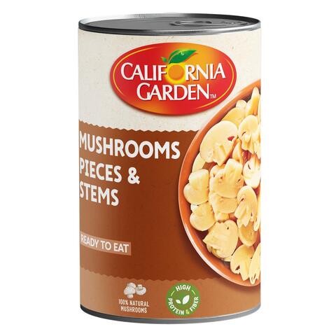 California Garden Mushrooms- Pieces &amp; Stems Ready To Eat 425g