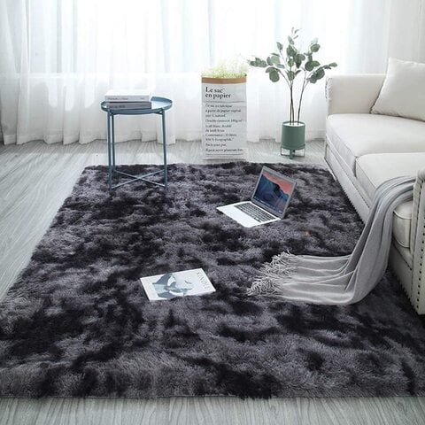 Generic Rugs, Soft Area Rug, Shaggy Ultra Soft Anti Slip Non Shedding, For Living Room Area Rugs - Dark Gray 140X200cm