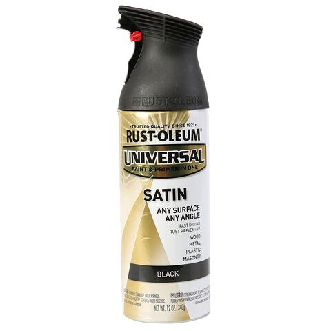 Rustoleum Universal Satin Spray Paint (354.8 ml, Black)