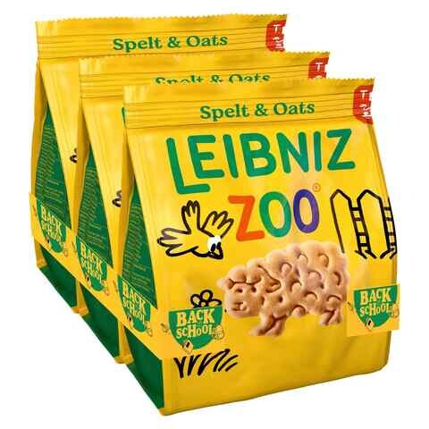 Buy Bahlsen Leibniz Zoo Back To School Spelt And Oats Biscuit 100g Pack of 3 in UAE