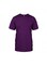 Boxy Microfiber Round Neck Plain T-shirt - Dark Violet