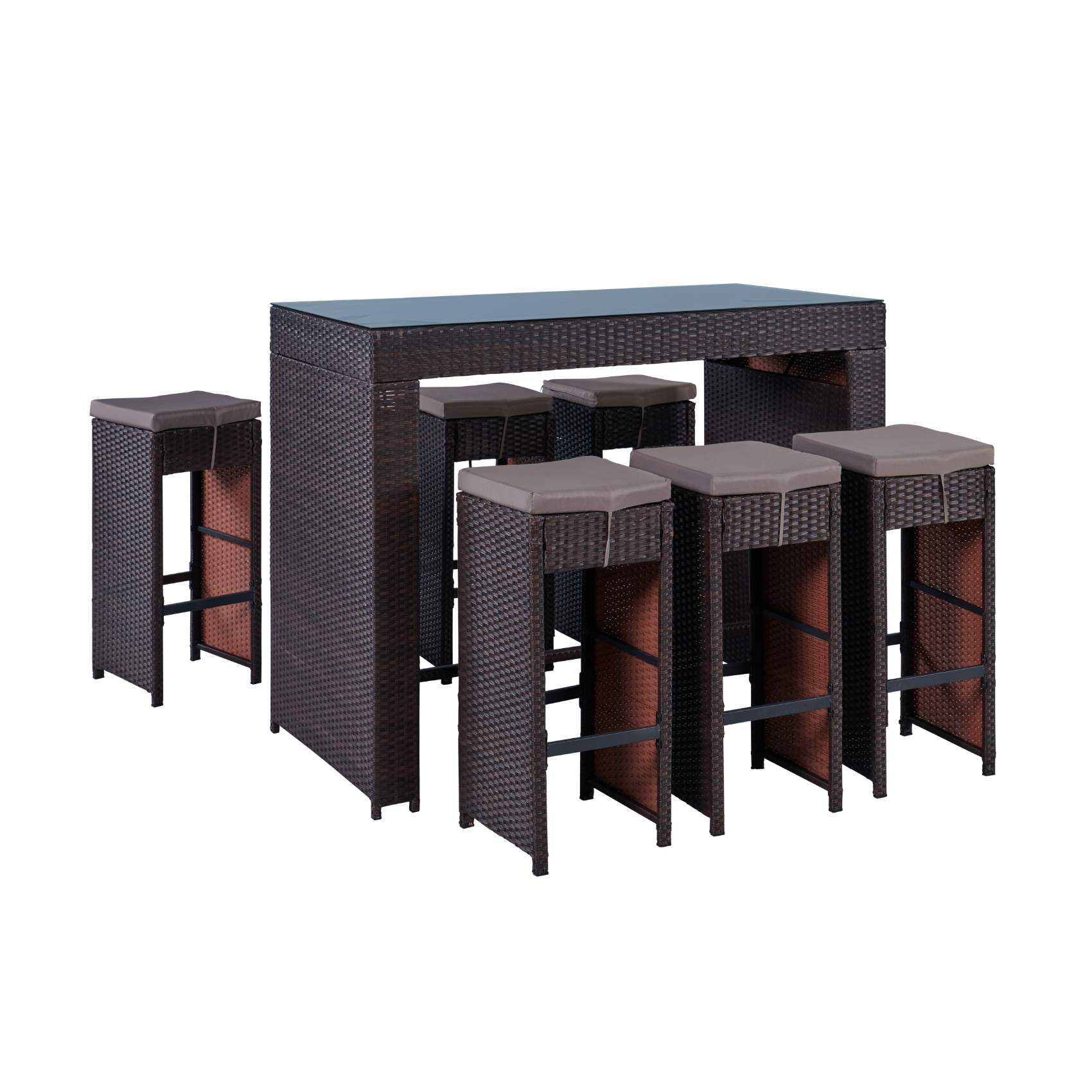 Buy Carrefour High Bar Table With 6 Stools Online Shop Home Garden On Carrefour Uae