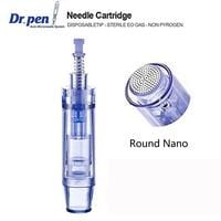 10pcs RoundNano Dr.pen Ultima A1 Needle Cartridges Skin Renew Microneedling Derma Pen Replacement Tattoo Tips for dr pen a1