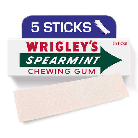 Wrigleys Spearmint Chewing Gum 5 Sticks