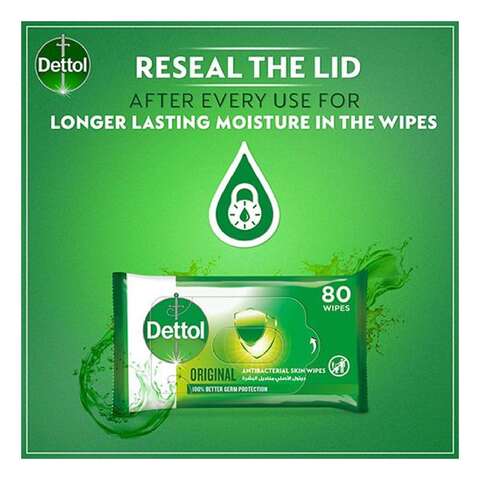 Dettol Anti-Bacterial Original Skin 10 Wipes Pack of 5