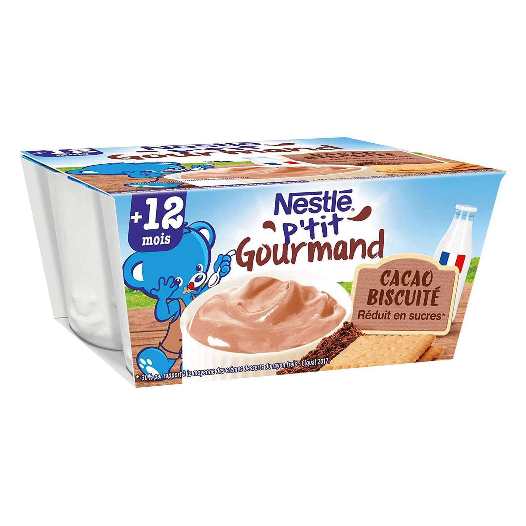 Buy Nestle Bebe P Tit Gourmand Choco Biscuity Milk Dessert 100g X4 Online Shop Baby Products On Carrefour Uae