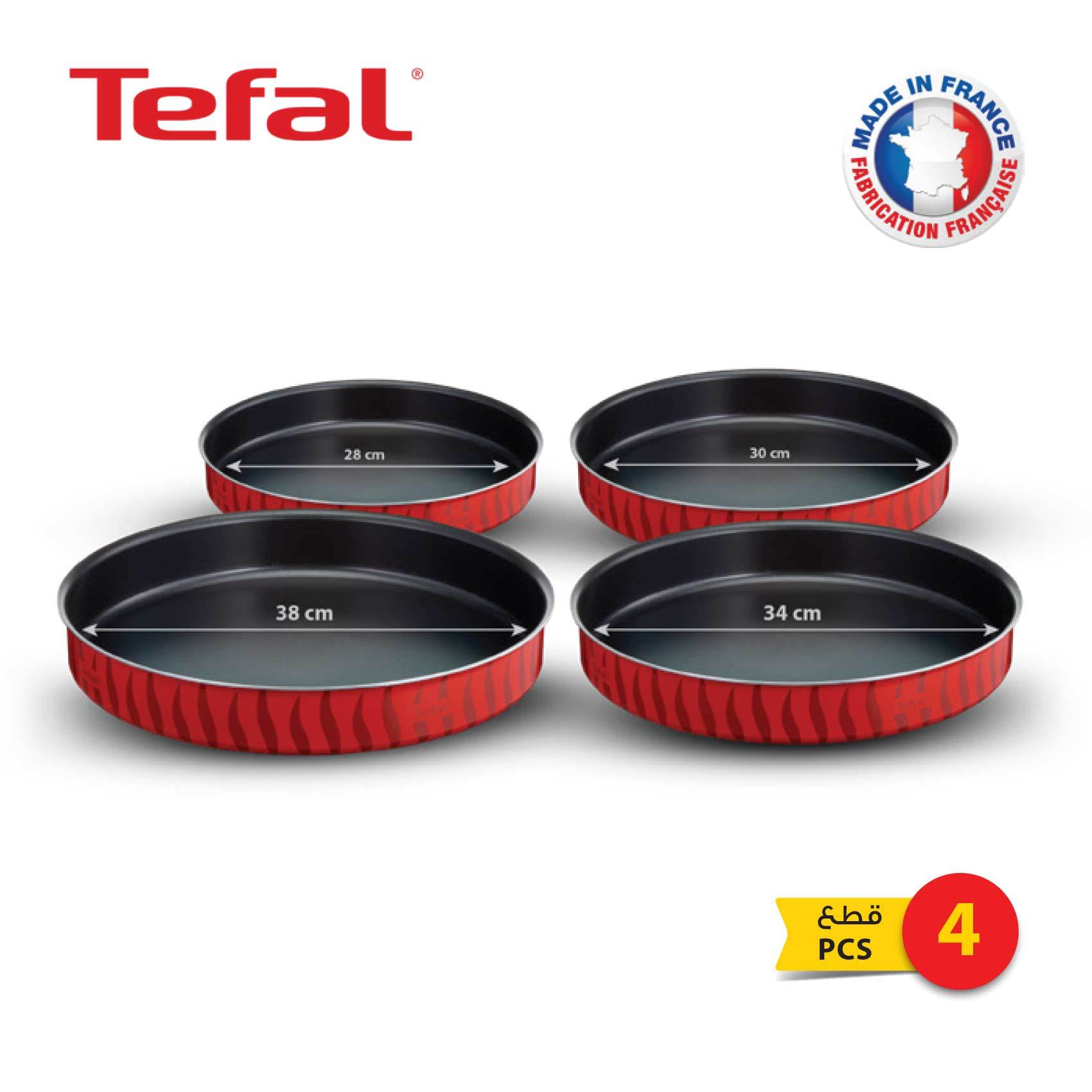 Buy Tefal nonstick oven tray set 4 pieces 28 + 30 + 38 + 34 cm Online