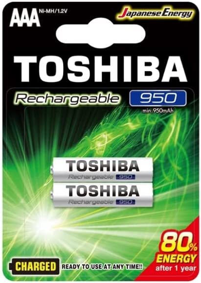 Toshiba Rechargeable Battery AAA 2Pcs 950mAh
