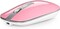 HXSJ M30 Rechargeable Wireless Mouse 2.4GHz Mice 1600DPI Metal Scroll Wheel For Working Office (Pink)

