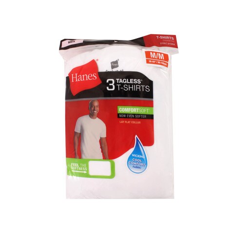 Hanes Tagless Tshirt 3 Pieces Meduim(No Refund/Exchange for Hygenic ...