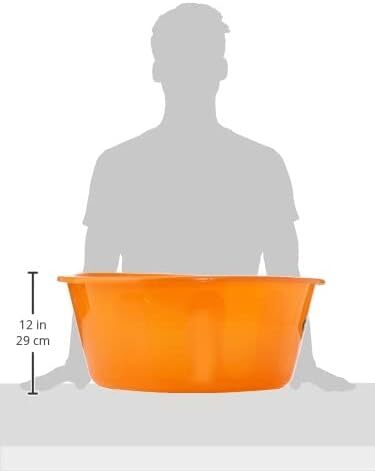 Plastic Basin, 65L Plasticware Tub with Ring, RF10710, Multipurpose  Washing Tub