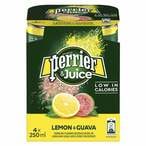 Buy Perrier Lemon And Guava Juice 250ml Pack of 4 in UAE