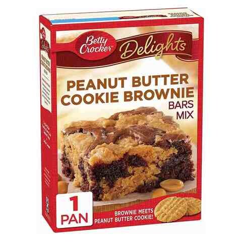 Betty Crocker Delights Peanut Butter Cookie Brownie Bar Mix 510g