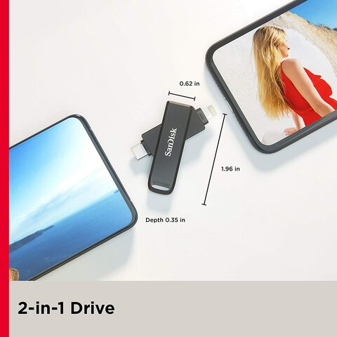 Buy Sandisk 64GB Ixpand Flash Drive Luxe For Iphone And Usb Type-C
