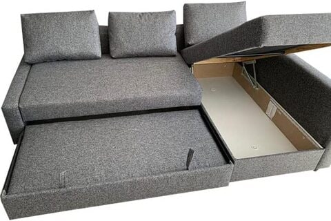 Convertible couch deals with storage