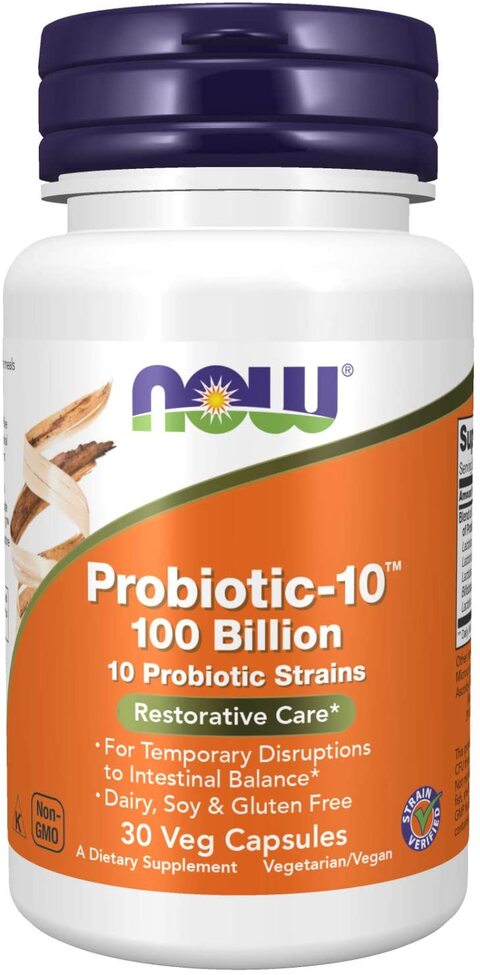 Buy Now Foods Probiotic-10 100 Billion 30 Veg Capsules Online - Shop ...