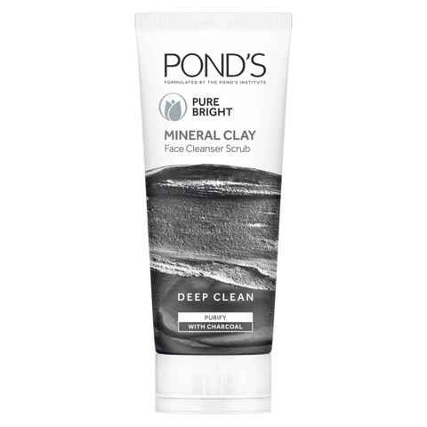 Pond&#39;s Pure Bright Mineral Clay Face Cleanser Scrub 90g