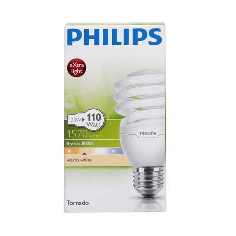 Ampoule à économie d'énergie Philips E27/23W 2700K - TORNADO