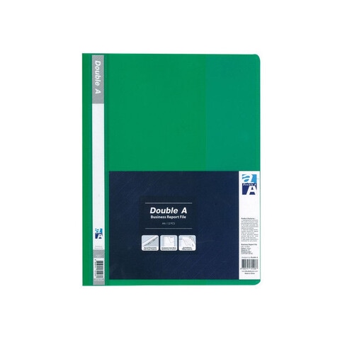 ملف التقرير A4 أخضر من دبل ايه، يغطي التقرير الأمامي بوضوح، للمدرسة والمكتب