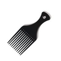 Generic-BlueZOO Hair Comb Insert Afro Hair Pick Comb Hair Fork Comb Oil Slick Styling Hair Brush Hairdressing Accessory for Men &amp; Women
