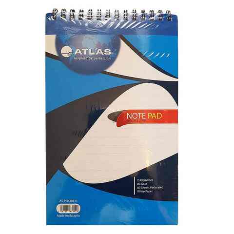 Atlas Spiral Pad A5 80 Sheets