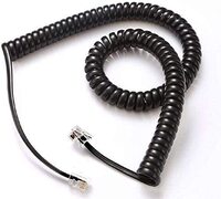 Telephone Handset Phone Extension Cord Curly Coil Line Cable Wire (1 PACK)