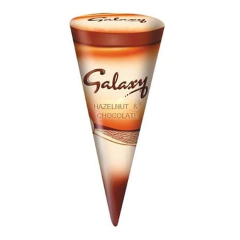 Galaxy Hazelnut and Chocolate Ice Cream Cone 73g