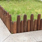 اشتري Picket Fencing Garden Fence Stake Wooden Protective Guard Edging Decor Lawn Flower Bed Fence Screen Plant Guardrail Animal Barrier Decor 120x25cm في الامارات