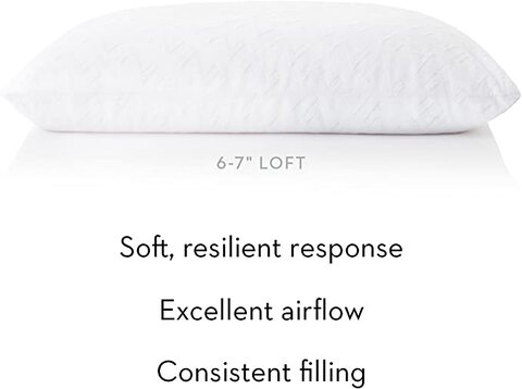 Sluupy Shredded Natural Latex Pillow for Sleeping for Side,Stomach and Back Sleepers. Orthopedic Adjustable Bed Pillow. Queen Size 50x70 cm