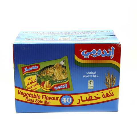 Indomie vegetable flavour 75 g x 40 price in Saudi Arabia | Carrefour