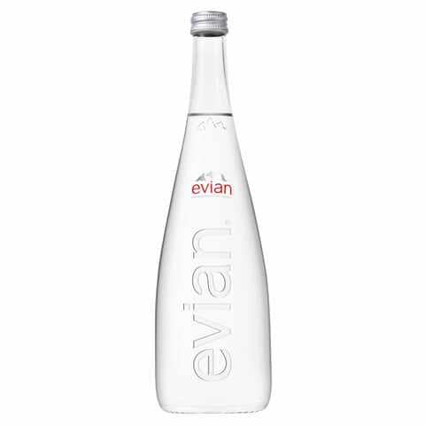 evian  Natural Mineral Water 750ml Glass