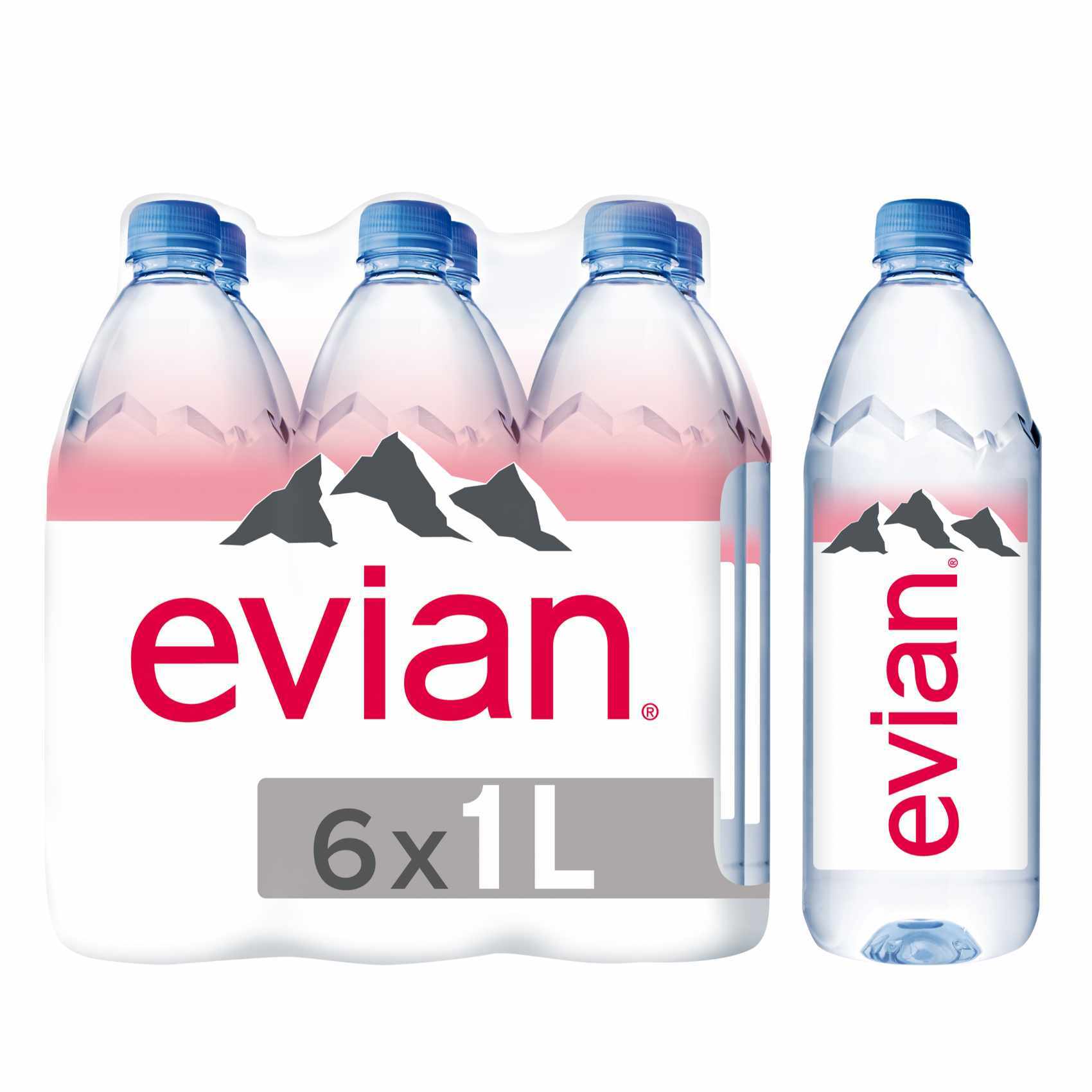 Buy Evian Natural Mineral Water 1l Pack Of 6 Online Shop Beverages On Carrefour Uae