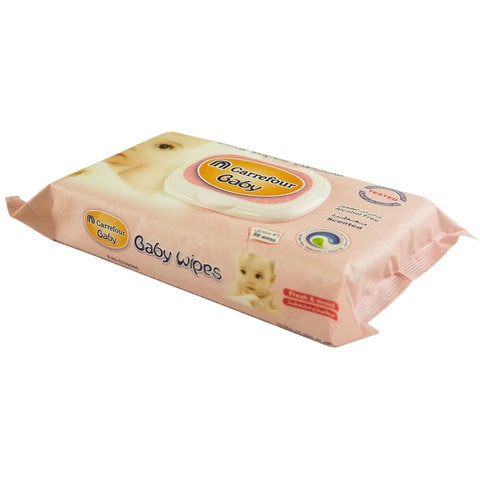 Carrefour Scented Baby Wipes With Aloe Vera 56 Pieces
