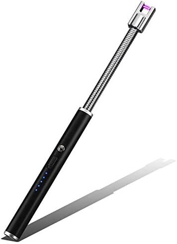 Uaejj Electric Arc Lighter, Plasma Lighter Flameless Windproof USB Rechargeable For BBQ Gas Stove Candle Fireworks Black A, Arcl001