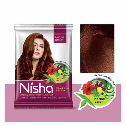 Nisha Hair Colour Natural Brown 15g