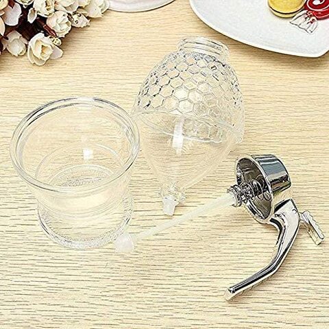 Generic Syrup Honey Dispenser, Glass With Storage Stand, 8-Ounce Capacity