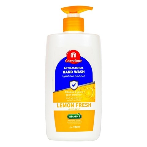 Carrefour Anti-Bacterial Lemon Fresh Hand Wash White 400ml