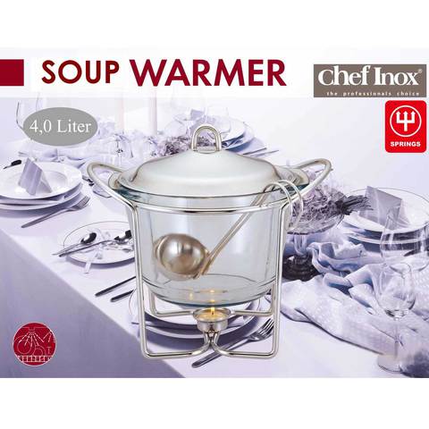 Springs Soup Warmer With Ladle 4L Clear