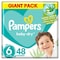 Pampers Baby-Dry Taped Diapers With Aloe Vera Lotion  Size 6 (13+kg) 48 Diapers