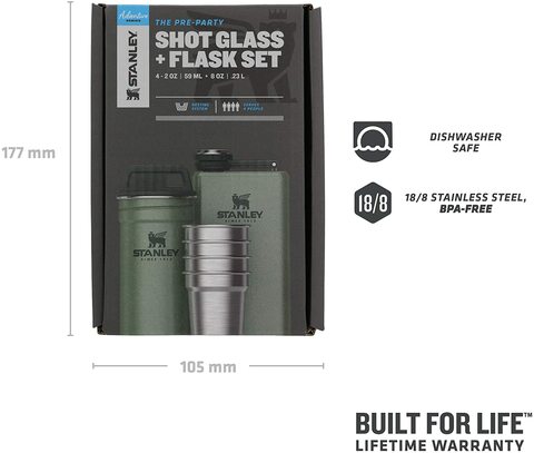 Stanley Adventure Pre-Party Shot Glass + Flask Set