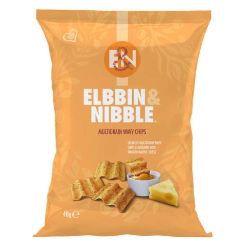 Elbbin &amp; Nibble Wavy Cheese Chips Stick 40g