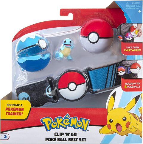 Pokemon Clip &#39;n Go Poke Ball Belt Set Squirtle with Dive Ball PKW0231/95283