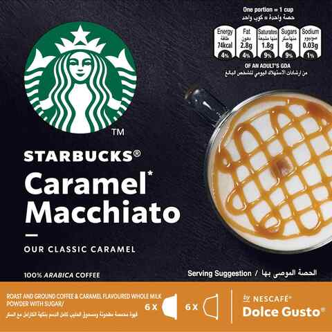 Starbucks Dolce Gusto Caramel Macchiato Coffee 127.8g
