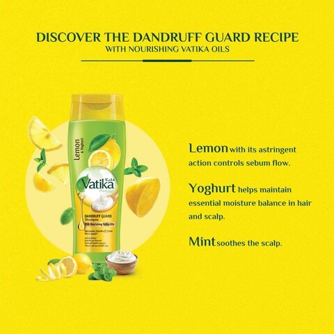 Vatika Lemon And Yoghurt Dandruff Guard Shampoo Green 200ml