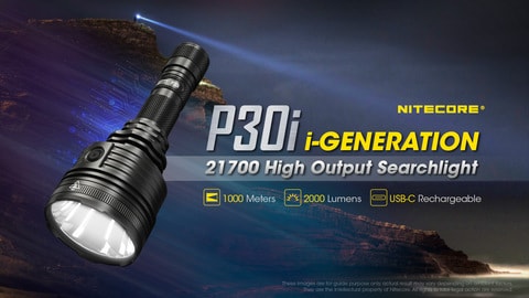Nitecore P30i 2000 Lumen Long Throw Rechargeable Flashlight