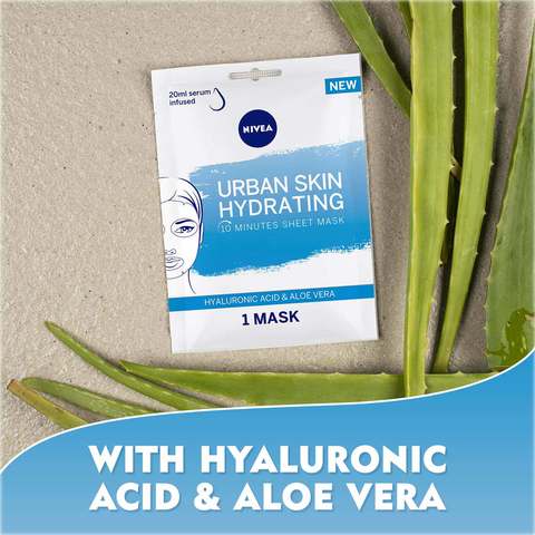 Nivea Urban Skin Hyaluron And Hydration Sheet Mask White