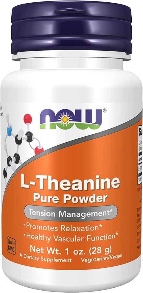 Now Supplements, L-Theanine Pure Powder, Tension Management*, Amino Acid, 1-Ounce