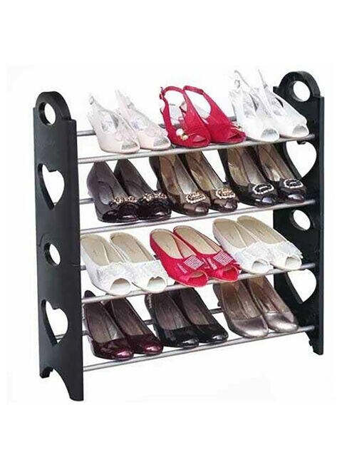 Buy Generic 4 Level Storage Shoes Rack Organizer Black 65 65 29Cm 