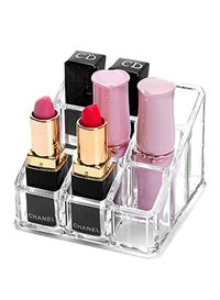 Generic Acrylic Lipstick And Makeup Brush Storage Organizer Box Clear Medium
